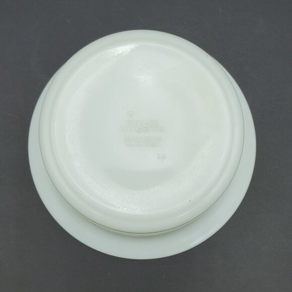 Pyrex Butterfly Gold Butter Tub Corning White Bowl with Gold Flowers - Picture 7 of 9